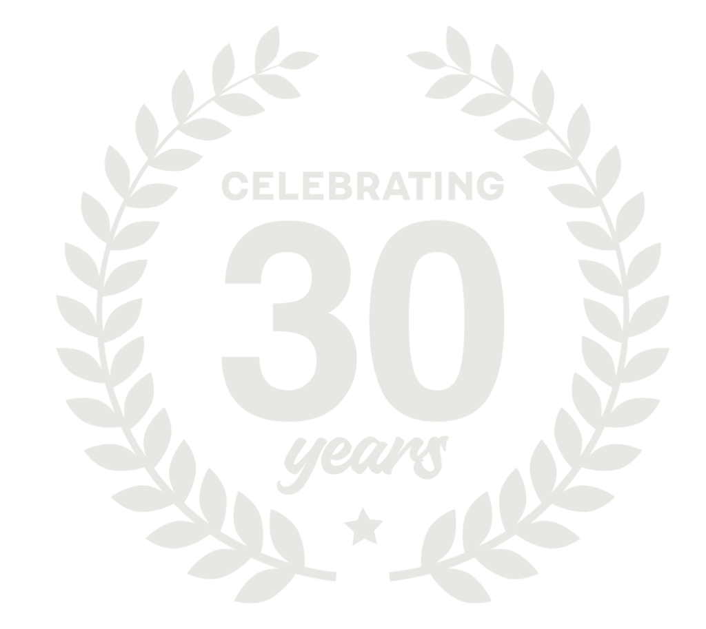 30 years badge olive light