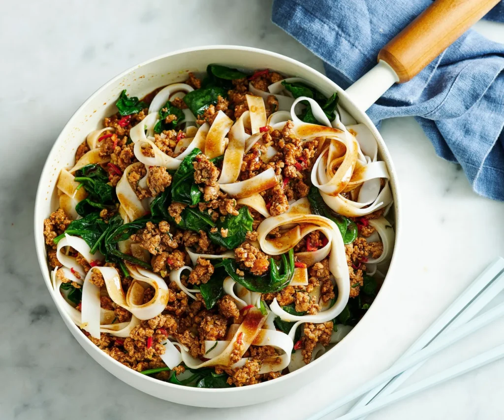 20 minute lemongrass pork with noodles image