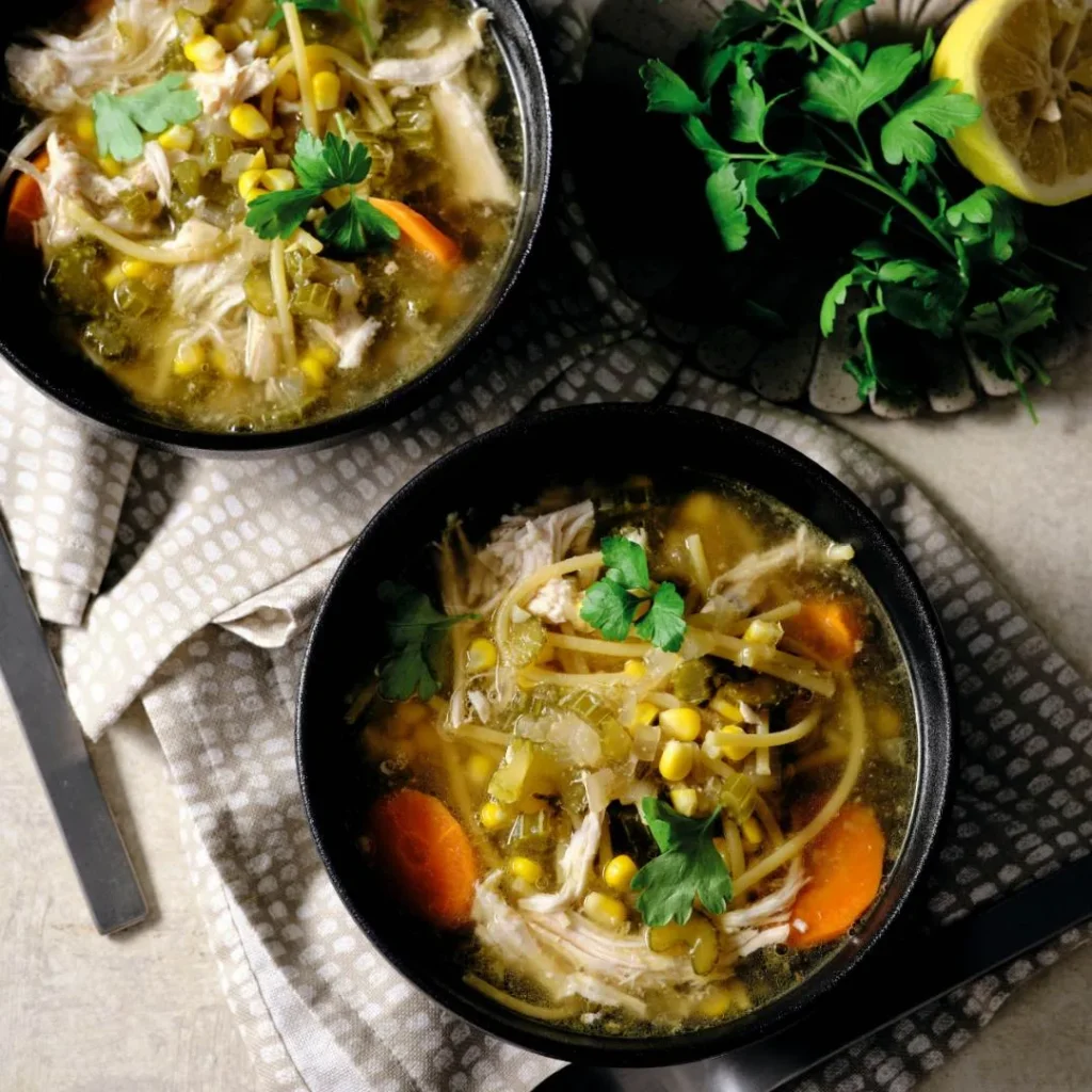 slow cooker chicken noodle soup image