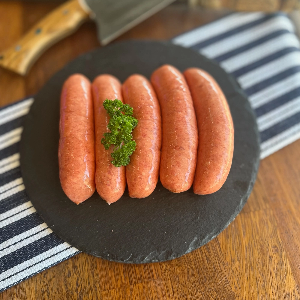 plain thick beef sausages