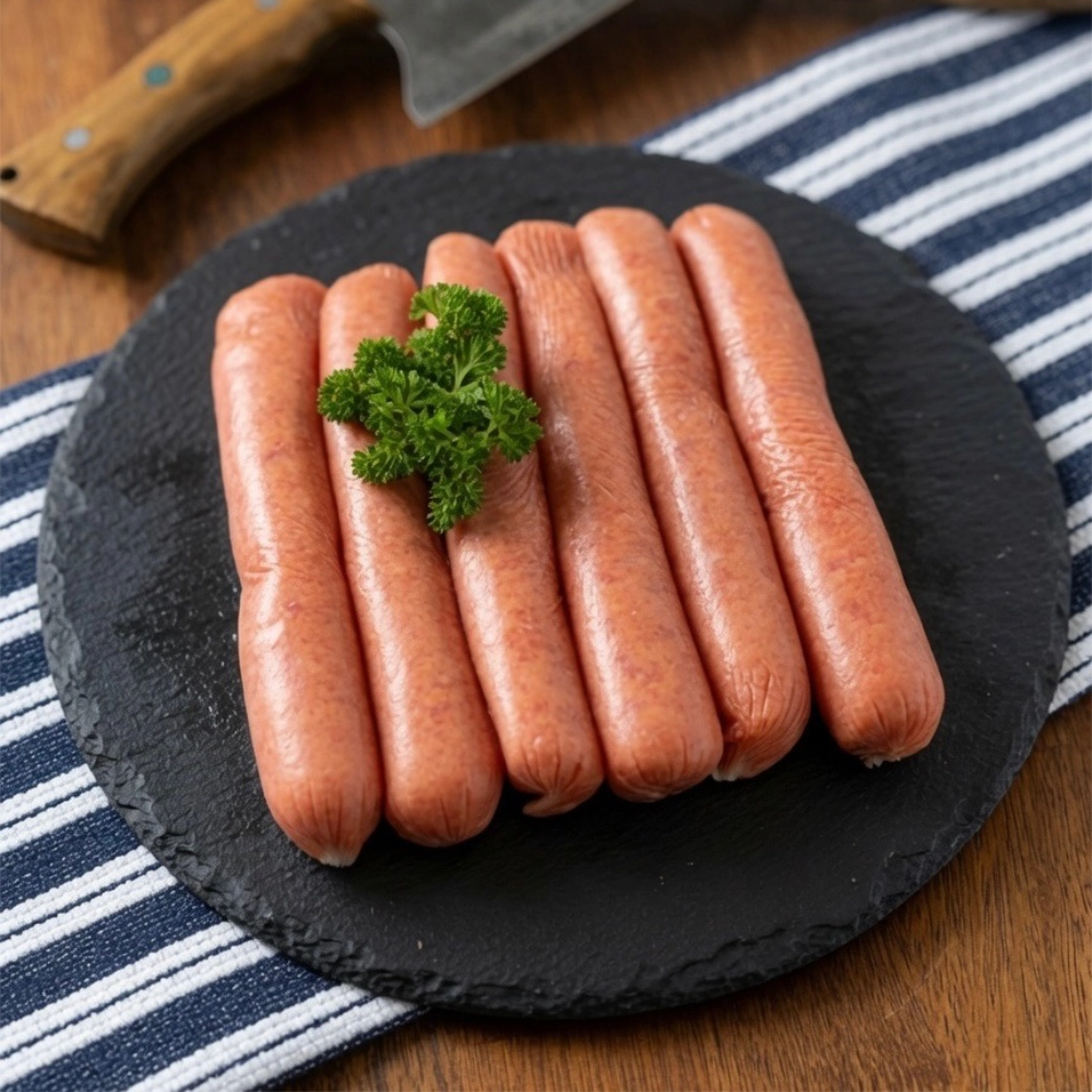 plain thin beef sausages