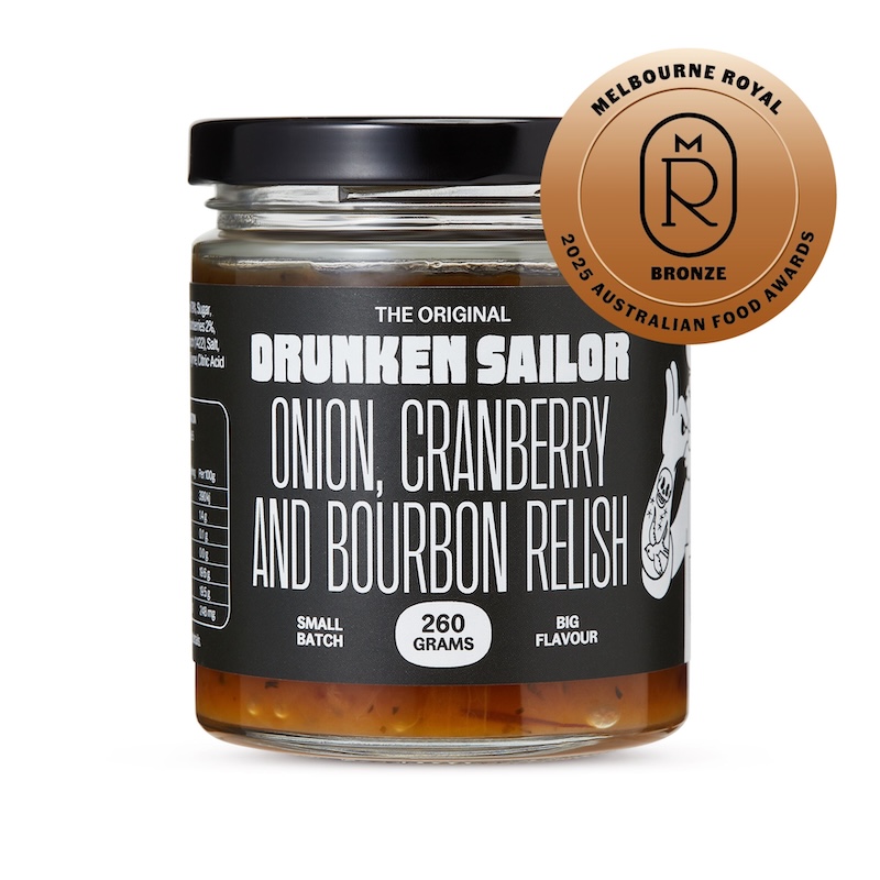 onion, cranberry & bourbon relish